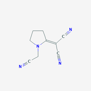 molecular formula C9H8N4 B182792 Propanedinitrile, [1-(cyanomethyl)-2-pyrrolidinylidene]- CAS No. 106345-06-6
