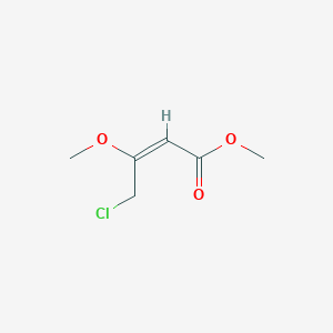 molecular formula C6H9ClO3 B018281 (E)-4-氯-3-甲氧基-2-丁烯酸甲酯 CAS No. 110104-60-4