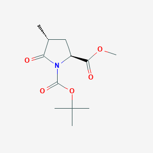 molecular formula C12H19NO5 B018282 Methyl (2S,4R)-1-(tert-butoxycarbonyl)-4-methylpyroglutamate CAS No. 196394-49-7