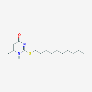 4(1H)-Pyrimidinone, 2-(decylthio)-6-methyl-