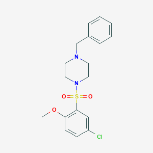 Piperazine, 1-((5-chloro-2-methoxyphenyl)sulfonyl)-4-(phenylmethyl)-