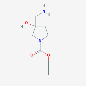molecular formula C10H20N2O3 B182832 Tert-butyl 3-(aminomethyl)-3-hydroxypyrrolidine-1-carboxylate CAS No. 114214-73-2