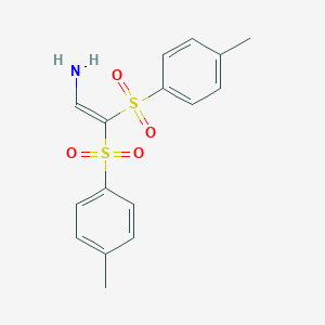 molecular formula C16H17NO4S2 B182836 Ethenamine, 2,2-bis[(4-methylphenyl)sulfonyl]- CAS No. 65649-93-6