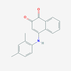 molecular formula C18H15NO2 B182845 4-[(2,4-Dimethylphenyl)amino]naphthalene-1,2-dione CAS No. 69085-38-7