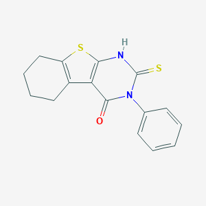 B182846 3-phenyl-2-sulfanyl-5,6,7,8-tetrahydro[1]benzothieno[2,3-d]pyrimidin-4(3H)-one CAS No. 42076-13-1