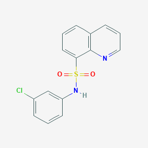 molecular formula C15H11ClN2O2S B182887 N-(3-Chlorophenyl)-8-quinolinesulfonamide CAS No. 158729-23-8