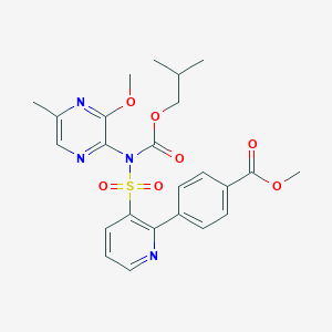 molecular formula C24H26N4O7S B182894 Methyl 4-(3-(n-(isobutoxycarbonyl)-n-(3-methoxy-5-methylpyrazin-2-yl)sulfamoyl)pyridin-2-yl)benzoate CAS No. 186497-89-2