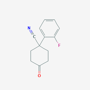 molecular formula C13H12FNO B182897 1-(2-Fluorophenyl)-4-oxocyclohexane-1-carbonitrile CAS No. 179064-61-0