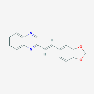 molecular formula C17H12N2O2 B182909 2-[(E)-2-(1,3-benzodioxol-5-yl)ethenyl]quinoxaline CAS No. 19904-37-1