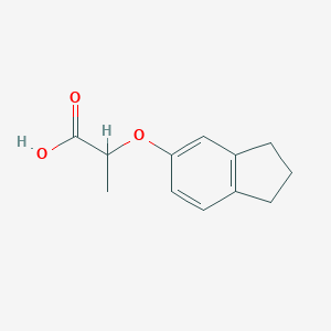 molecular formula C12H14O3 B182916 2-(2,3-dihydro-1H-inden-5-yloxy)propanoic acid CAS No. 91496-98-9