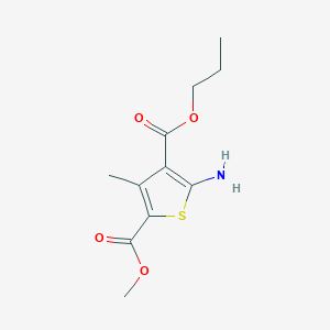 molecular formula C11H15NO4S B182923 2-Methyl 4-propyl 5-amino-3-methylthiophene-2,4-dicarboxylate CAS No. 438532-72-0