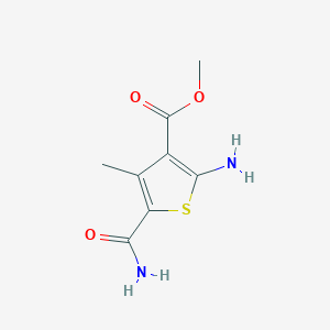 molecular formula C8H10N2O3S B182924 Methyl 2-amino-5-carbamoyl-4-methylthiophene-3-carboxylate CAS No. 350996-94-0