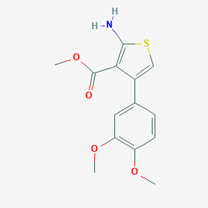 molecular formula C14H15NO4S B182928 2-氨基-4-(3,4-二甲氧基苯基)噻吩-3-羧酸甲酯 CAS No. 350997-14-7