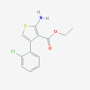 molecular formula C13H12ClNO2S B182930 Ethyl 2-amino-4-(2-chlorophenyl)thiophene-3-carboxylate CAS No. 325724-66-1