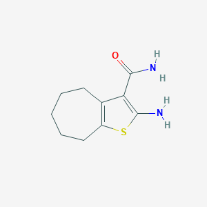 molecular formula C10H14N2OS B182945 2-amino-5,6,7,8-tetrahydro-4H-cyclohepta[b]thiophene-3-carboxamide CAS No. 40106-12-5