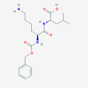 molecular formula C20H31N3O5 B182947 (2S)-2-[[(2S)-6-amino-2-(phenylmethoxycarbonylamino)hexanoyl]amino]-4-methylpentanoic acid CAS No. 169765-38-2
