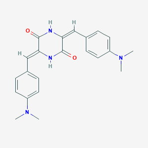 molecular formula C22H24N4O2 B182953 (3E,6Z)-3,6-bis[[4-(dimethylamino)phenyl]methylidene]piperazine-2,5-dione CAS No. 984-01-0