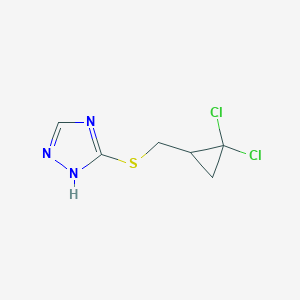 molecular formula C6H7Cl2N3S B182961 1H-1,2,4-Triazole, 3-[[(2,2-dichlorocyclopropyl)methyl]thio]- CAS No. 118124-76-8