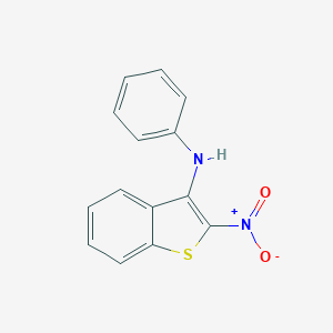 molecular formula C14H10N2O2S B182972 Benzo(b)thiophen-3-amine, 2-nitro-N-phenyl- CAS No. 10133-37-6