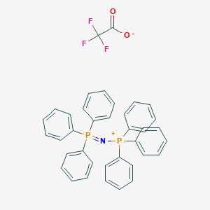 molecular formula C38H30F3NO2P2 B182979 1,1,1-Triphenyl-N-(triphenylphosphoranylidene)phosphoraniminium 2,2,2-trifluoroacetate CAS No. 116405-43-7
