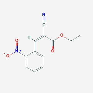 molecular formula C12H10N2O4 B182980 ethyl (Z)-2-cyano-3-(2-nitrophenyl)prop-2-enoate CAS No. 5470-58-6