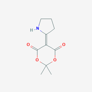 molecular formula C10H13NO4 B182987 2,2-Dimethyl-5-pyrrolidin-2-ylidene-[1,3]dioxane-4,6-dione CAS No. 70912-52-6