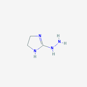 molecular formula C3H8N4 B182995 2-hydrazino-4,5-dihydro-1H-imidazole CAS No. 51420-32-7