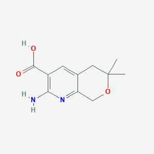 2-amino-6,6-dimethyl-5,8-dihydro-6H-pyrano[3,4-b]pyridine-3-carboxylic acid