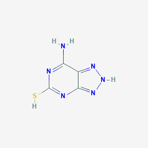 molecular formula C4H4N6S B183017 5H-1,2,3-Triazolo(4,5-d)pyrimidine-5-thione, 1,4-dihydro-7-amino- CAS No. 87866-18-0