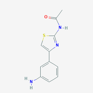 molecular formula C11H11N3OS B183028 N-[4-(3-aminophenyl)-2-thiazolyl]acetamide CAS No. 134812-30-9