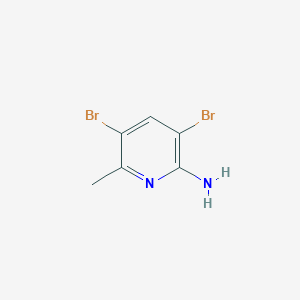 molecular formula C6H6Br2N2 B183029 2-Amino-3,5-dibromo-6-methylpyridine CAS No. 91845-57-7