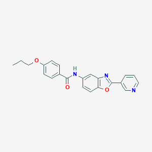molecular formula C22H19N3O3 B183040 4-propoxy-N-[2-(pyridin-3-yl)-1,3-benzoxazol-5-yl]benzamide CAS No. 6006-63-9