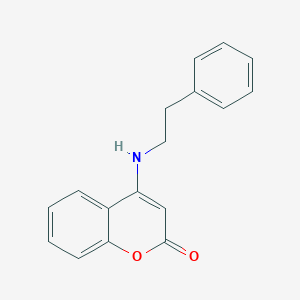 molecular formula C17H15NO2 B183047 2H-1-Benzopyran-2-one, 4-[(2-phenylethyl)amino]- CAS No. 111222-28-7