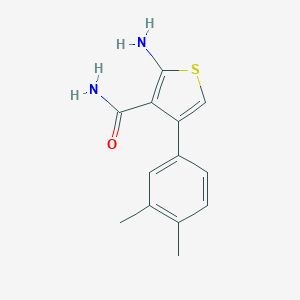 molecular formula C13H14N2OS B183100 2-Amino-4-(3,4-dimethylphenyl)thiophene-3-carboxamide CAS No. 519016-86-5