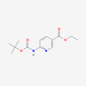 molecular formula C13H18N2O4 B183105 Ethyl 6-((tert-butoxycarbonyl)amino)nicotinate CAS No. 169280-82-4