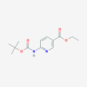 molecular formula C13H18N2O4 B183105 Ethyl 6-{[(tert-butoxy)carbonyl]amino}pyridine-3-carboxylate CAS No. 169280-82-4