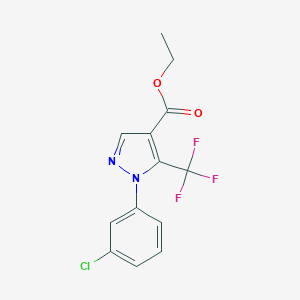 molecular formula C13H10ClF3N2O2 B183108 Ethyl 1-(3-chlorophenyl)-5-(trifluoromethyl)-1h-pyrazole-4-carboxylate CAS No. 112055-35-3