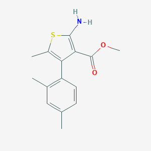 molecular formula C15H17NO2S B183110 Methyl 2-amino-4-(2,4-dimethylphenyl)-5-methylthiophene-3-carboxylate CAS No. 351156-17-7