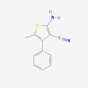 molecular formula C12H10N2S B183116 2-Amino-5-methyl-4-phenylthiophene-3-carbonitrile CAS No. 99011-93-5