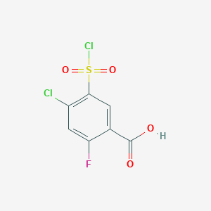 molecular formula C7H3Cl2FO4S B183117 4-Chloro-5-(chlorosulfonyl)-2-fluorobenzoic acid CAS No. 56447-54-2