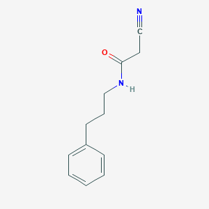 2-cyano-N-(3-phenylpropyl)acetamide