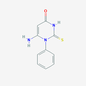molecular formula C10H9N3OS B183120 6-amino-1-phenyl-2-thioxo-2,3-dihydropyrimidin-4(1H)-one CAS No. 15837-46-4