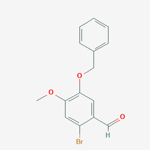 molecular formula C15H13BrO3 B183121 2-Bromo-4-methoxy-5-(benzyloxy)benzaldehyde CAS No. 6451-86-1