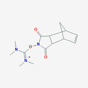 molecular formula C14H20N3O3+ B183151 [Dimethylamino-[(3,5-dioxo-4-azatricyclo[5.2.1.02,6]dec-8-en-4-yl)oxy]methylidene]-dimethylazanium CAS No. 125700-72-3