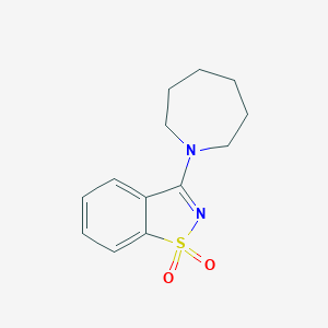 molecular formula C13H16N2O2S B183161 3-(Azepan-1-yl)-1,2-benzothiazole 1,1-dioxide CAS No. 309735-29-3
