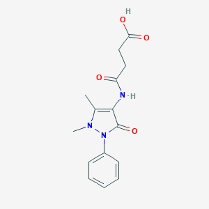 molecular formula C15H17N3O4 B183165 4-[(1,5-dimethyl-3-oxo-2-phenyl-2,3-dihydro-1H-pyrazol-4-yl)amino]-4-oxobutanoic acid CAS No. 37833-24-2