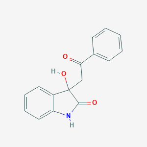 molecular formula C16H13NO3 B183172 3-Hydroxy-3-phenacyloxindole CAS No. 88730-73-8