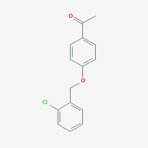 molecular formula C15H13ClO2 B183178 1-{4-[(2-Chlorobenzyl)oxy]phenyl}ethanone CAS No. 72293-95-9