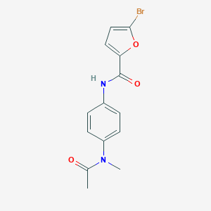 molecular formula C14H13BrN2O3 B183191 N-{4-[acetyl(methyl)amino]phenyl}-5-bromo-2-furamide CAS No. 6643-02-3