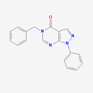 molecular formula C18H14N4O B183199 5-benzyl-1-phenyl-1,5-dihydro-4H-pyrazolo[3,4-d]pyrimidin-4-one CAS No. 75263-95-5
